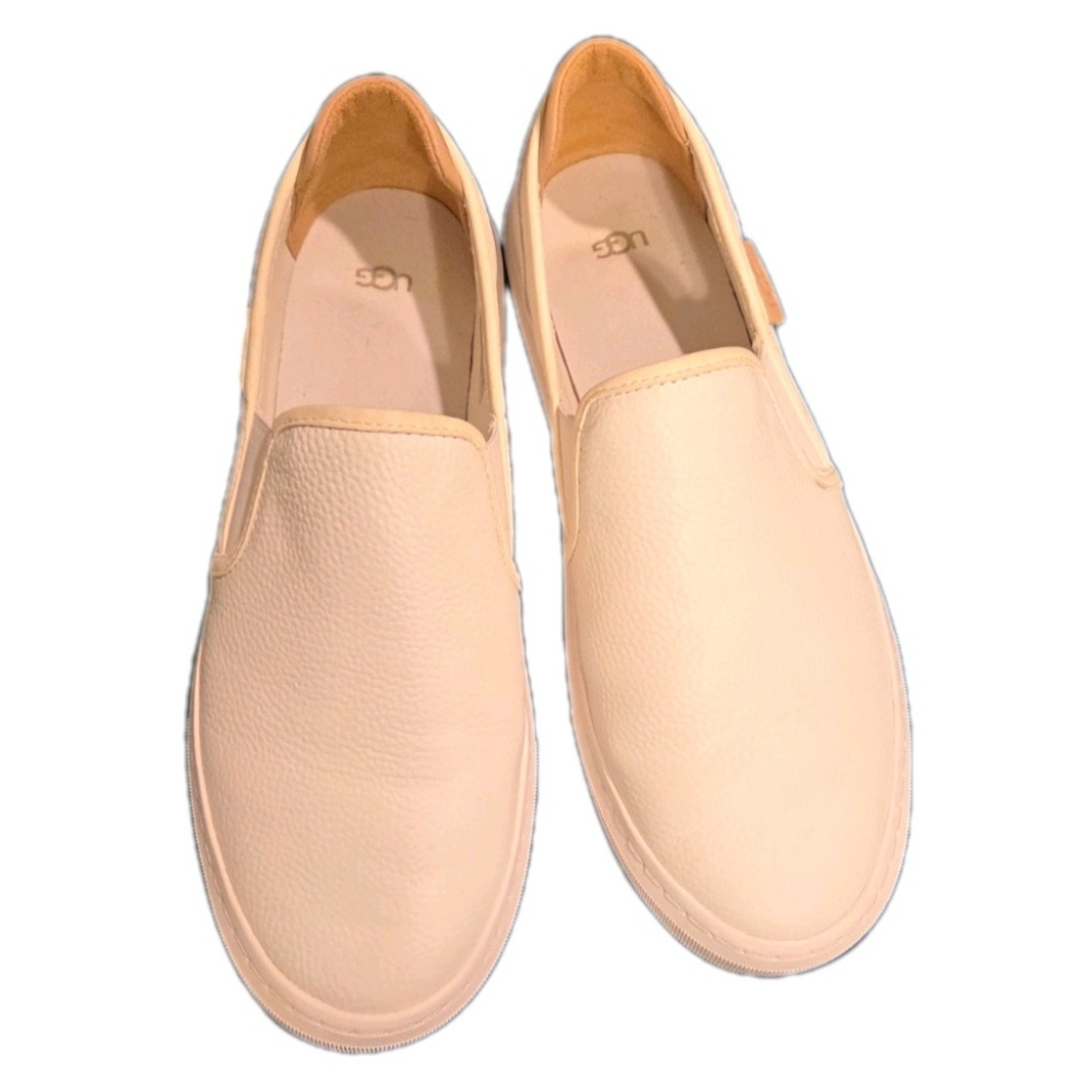UGGWomen’s Alameda Slip-On Shoe White Leather Size 10 (EXCELLENT CONDITION) - Picture 3 of 9